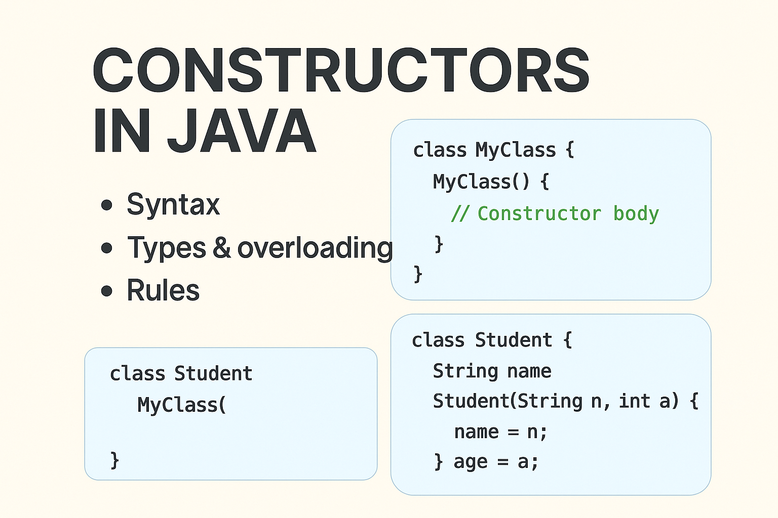  Construcrs in Java