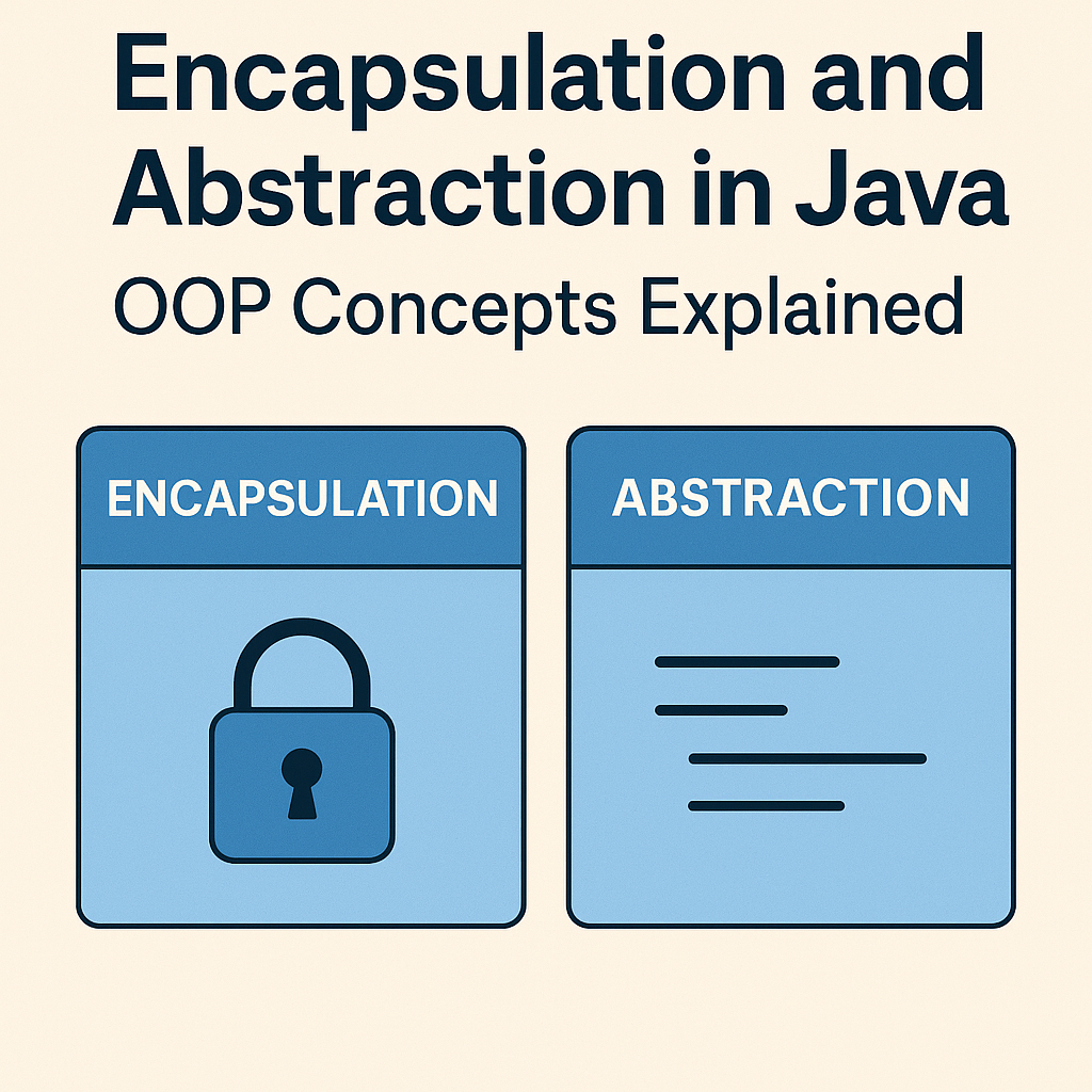  diagram on Encapsulation and Abstraction in Java