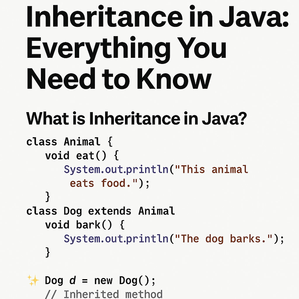  Inheritance in Java